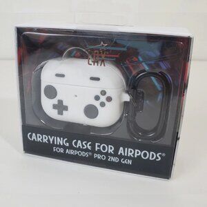 LAX CARRYING CASE FOR AIRPODS PRO 1ST & 2ND GENERATION WHITE WITH CARABINER CLIP